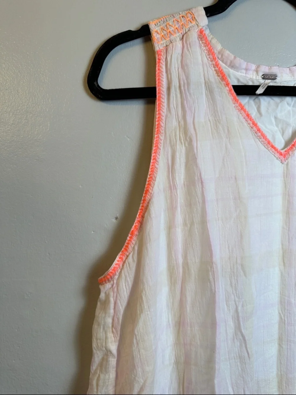 Free People Run With Me Pastel Plaid Mini Dress